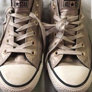 Metallic gold converse chuck taylors